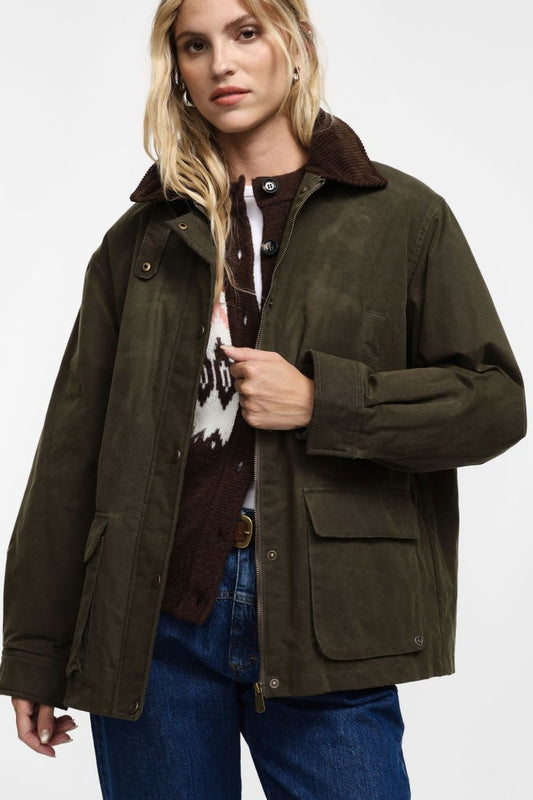 Giacca ampia con chiusura zip