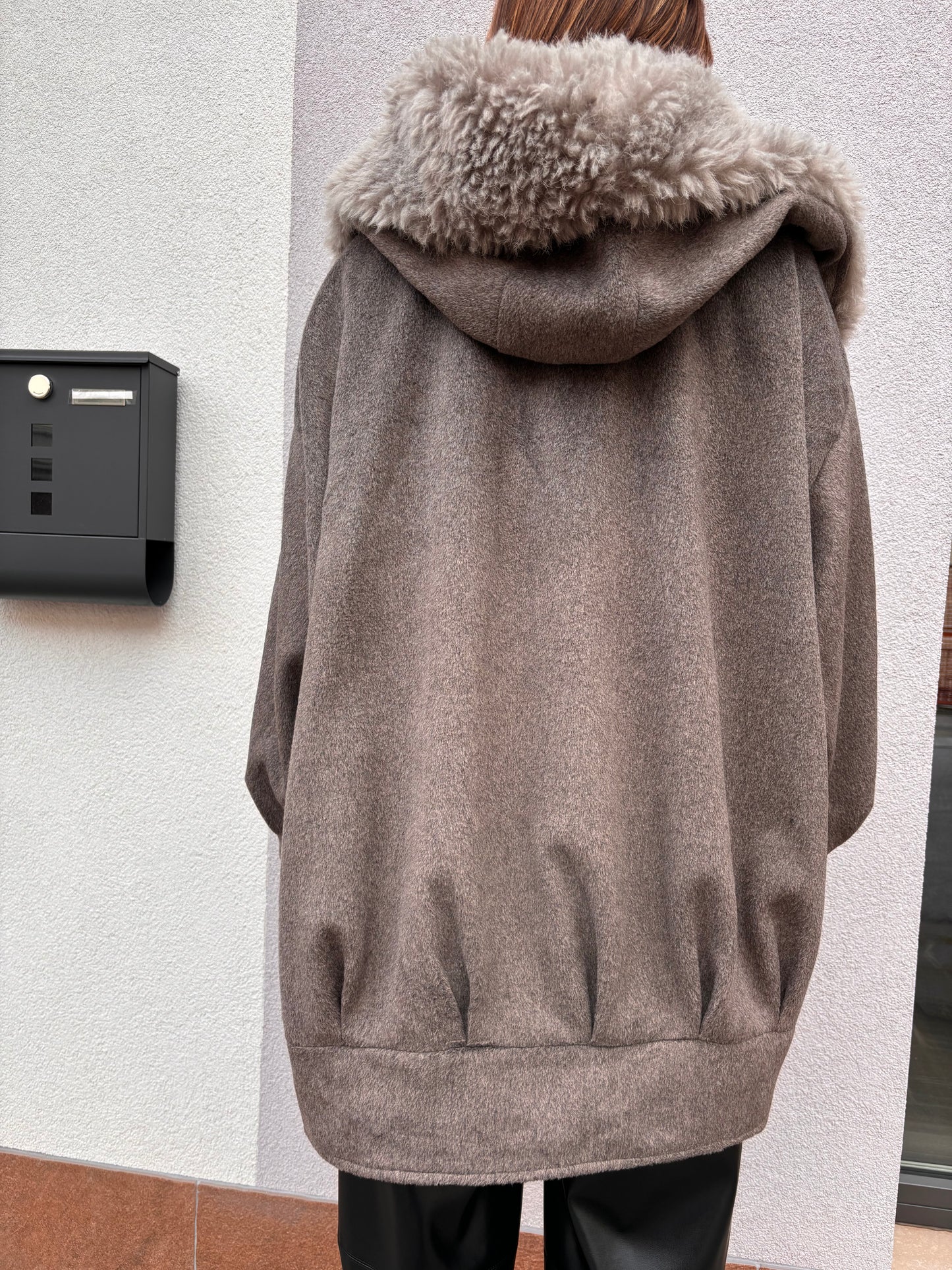 Cappottino grigio taupe