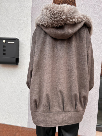 Cappottino grigio taupe