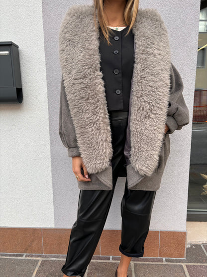 Cappottino grigio taupe